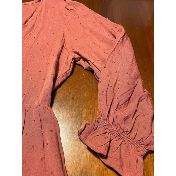 NWT By The River Sienna Dot Dress Small,  short 3/4 sleeve buttons Boutique - Picture 5 of 12